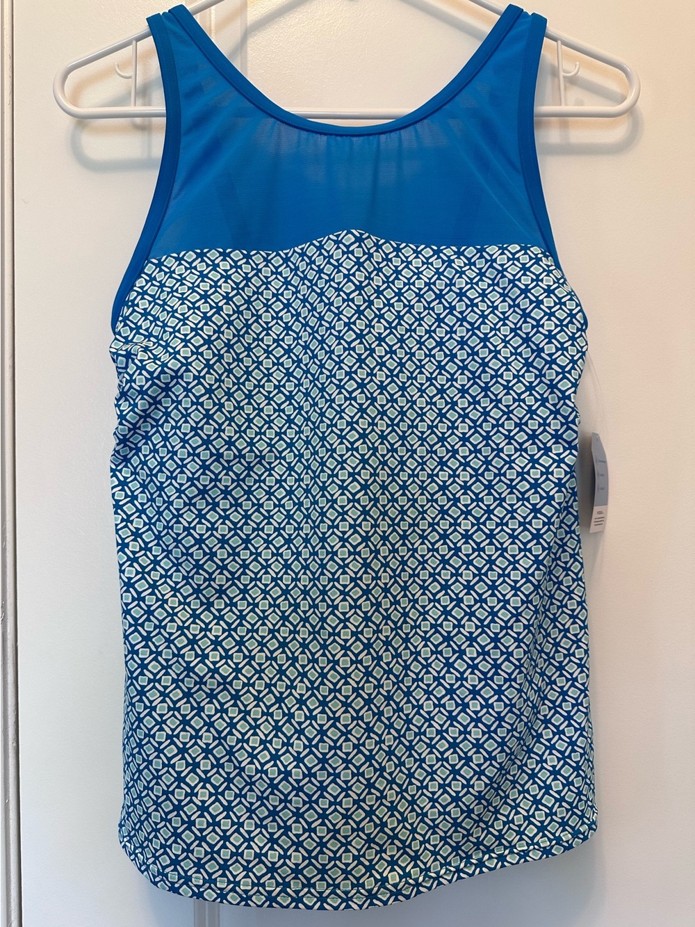 Lands' End Women’s Blue Tankini Swimsuit Top Size 10